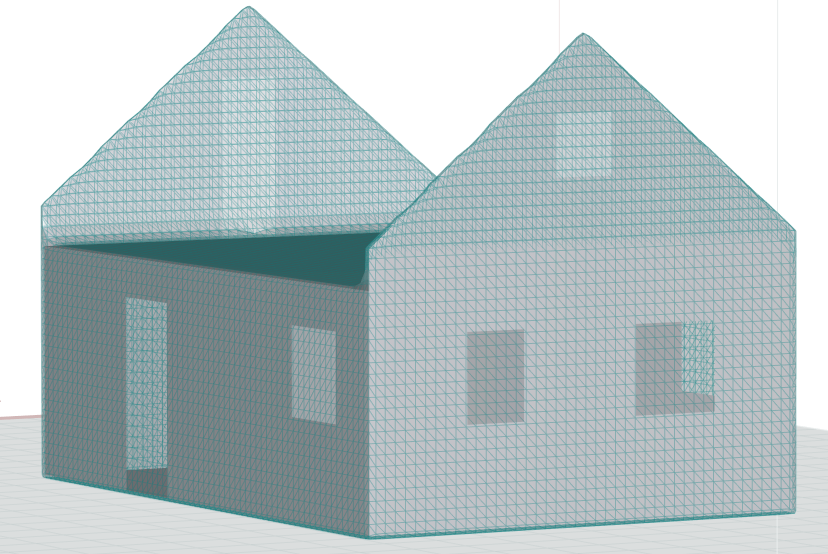 Casa con aberturas cerradas